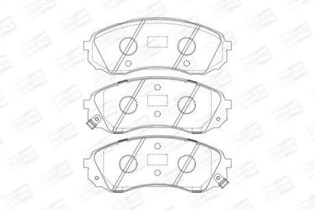 Колодки гальмівні дискові CHAMPION 572619CH
