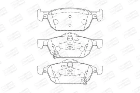 Колодки гальмівні дискові передні Honda Accord VIII, Civic IX CHAMPION 572624CH