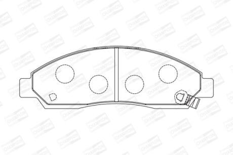 Колодки тормозные дисковые передние Great Wall Hover (05-)/ Isuzu D-Max I (57264 CHAMPION 572643CH