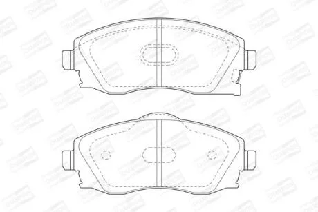 Колодки гальмівні дискові CHAMPION 573011CH