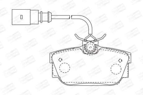 Колодки гальмівні дискові задні (з болтами та датчиками) Ford Galaxy I/ VW T4 CHAMPION 573049CH