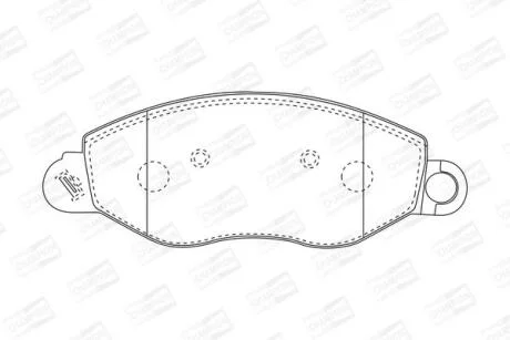Колодки гальмівні дискові передні Ford Transit (00-06) CHAMPION 573110CH