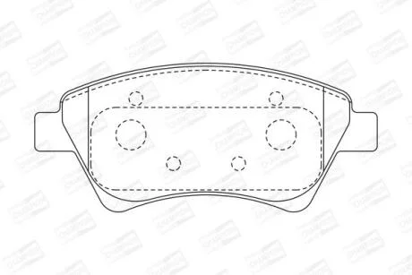 Колодки гальмівні дискові передні Renault Megane II (01-12) CHAMPION 573124CH