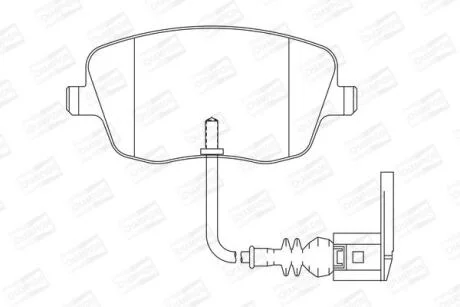 Колодки гальмівні дискові передні Skoda Fabia II, Roomster (06-15)/ VW Polo IV CHAMPION 573127CH