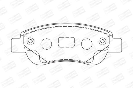 Колодки тормозные дисковые передние Citrroen C1 (05-)/ Toyota Aygo (05-14, 14-) CHAMPION 573135CH