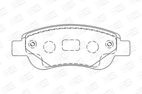 Колодки гальмівні дискові передні Citrroen C1 (05-)/ Toyota Aygo (05-14, 14-) CHAMPION 573135CH