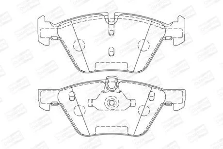 Колодки гальмівні дискові передні BMW Series 3 (E90) (05-), Series 5 (E60) CHAMPION 573151CH