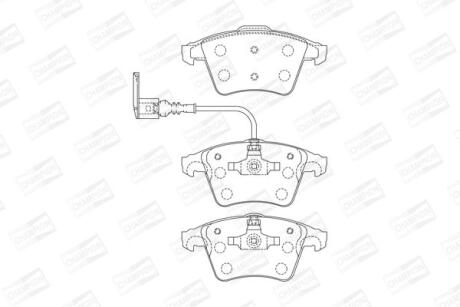 Колодки тормозные дисковые передние VW T5 CHAMPION 573160CH