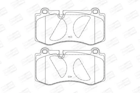 Колодки гальмівні дискові передні MERCEDES-BENZ E-CLASS (W211) 02-09, S-CLASS (W221) 05-13 CHAMPION 573178CH