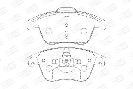 Колодки тормозные дисковые передние Citroen C4 Picasso (07-13), C4 II/ Peugeot 5 CHAMPION 573193CH