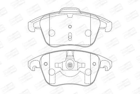 Колодки гальмівні дискові передні Citroen C4 Picasso (07-13), C4 II/ Peugeot 5008 I CHAMPION 573193CH