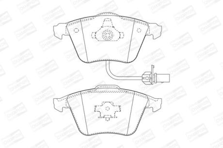 Колодки гальмівні дискові передні AUDI A4, A6 CHAMPION 573196CH
