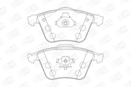 Колодки гальмівні дискові передні FORD FOCUS II (DA_, HCP, DP) 04-13|MAZDA 6 Saloon (GG) 02-08|SAAB 9-3 (YS3F, E79, D79, D75) CHAMPION 573199CH