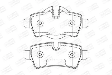 Колодки гальмівні дискові задні MINI MINI (R56) 05-14, MINI Convertible (R57) 07-15 CHAMPION 573200CH