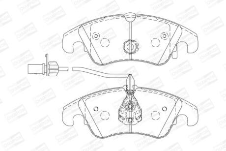 Колодки гальмівні дискові передні AUDI A4 B8 (8K2) 07-15, A4 B8 Avant (8K5) 07-15 CHAMPION 573247CH