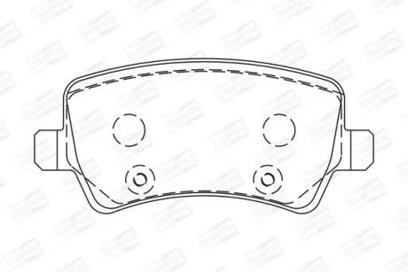Колодки гальмівні дискові задні Land Rover Freelander 2/ Volvo V60 I, S80 II, S60 II, XC70 II CHAMPION 573250CH