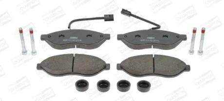 Колодки гальмівні дискові передні (з болтами та датчиками) Citroen Jumper II/ Fiat Ducato (06-) CHAMPION 573260CH