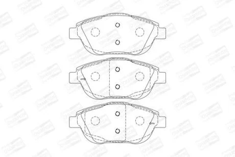 Колодки гальмівні дискові передні/задні Citroen C3 AIRCROSS II (2R_, 2C_) 17-, C3 III (SX) 16-|OPEL CORSA F 19- CHAMPION 573264CH