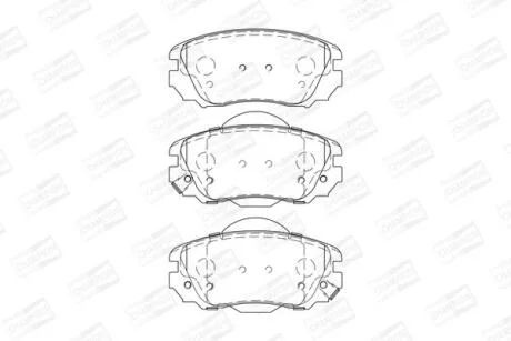 Колодки тормозные дисковые передние Chevrolet Malibu (12-)/ Opel Insignia A (573 CHAMPION 573269CH