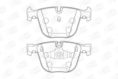 Колодки гальмівні дискові задні BMW 7 serie (08-) CHAMPION 573271CH