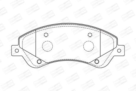 Колодки тормозные дисковые передние Ford Transit (06-14) CHAMPION 573276CH