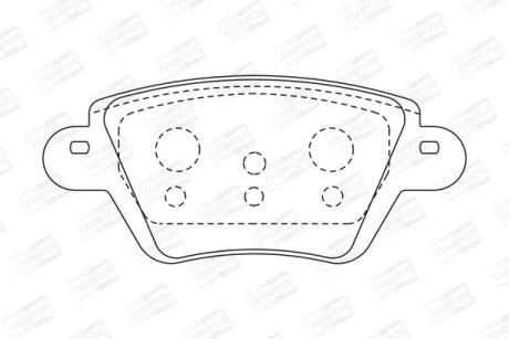 Колодки тормозные дисковые задние Renault Kangoo (01-) CHAMPION 573320CH
