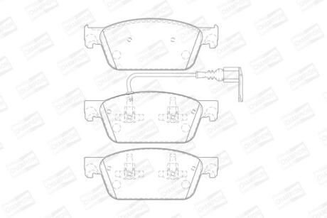 Колодки тормозные дисковые передние VW T5, T6 CHAMPION 573330CH