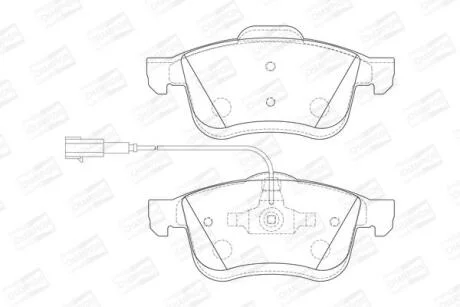 Колодки гальмівні дискові передні FIAT DOBLO Box Body/MPV (223_) 00-, DOBLO Bus (263_) 09- CHAMPION 573334CH