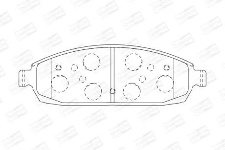 Колодки гальмівні дискові передні Jeep Grand Cherokee (III,IV) CHAMPION 573340CH