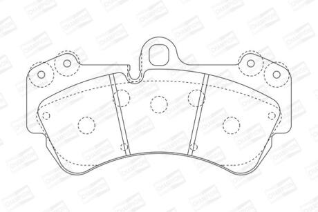 Колодки тормозные дисковые передние Porsche Cayenne (02-10)/ VW Touareg (02-10) CHAMPION 573376CH