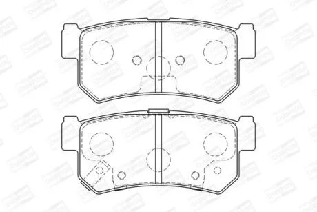 Колодки гальмівні дискові задні SSANGYONG ACTYON I 05-, ACTYON SPORTS I (QJ) 05- CHAMPION 573377CH