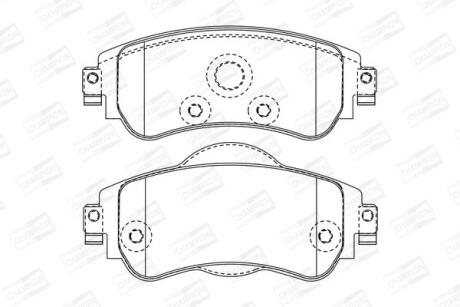 Колодки тормозные дисковые передние (с болтами) Citroen C4 II CHAMPIO CHAMPION 573399CH
