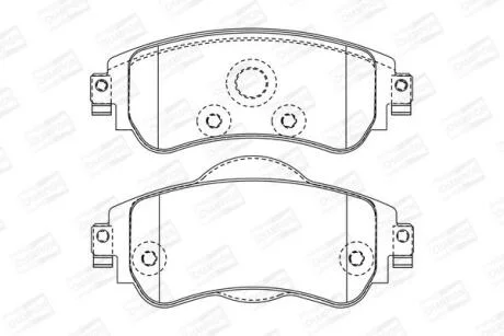 Колодки гальмівні дискові передні (з болтами) Citroen C4 II CHAMPION 573399CH