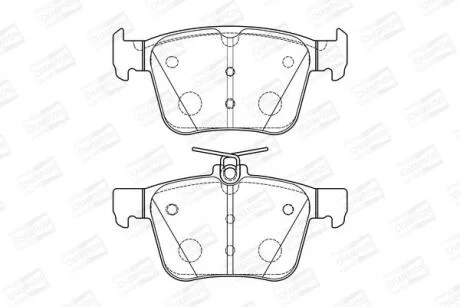 Колодки гальмівні дискові задні AUDI A3, Golf VII (12-) CHAMPION 573415CH