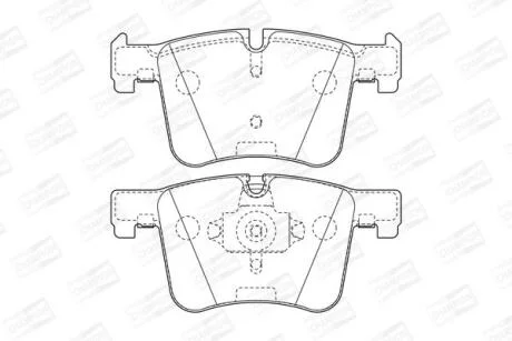 Колодки гальмівні дискові передні BMW X3 20dx, 20ix, 28ix, bis 10/2011/ X3 35ix (F25) (11-) CHAMPION 573432CH
