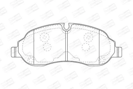 Колодки гальмівні дискові передні (з болтами та датчиками) Ford Transit (13-) CHAMPION 573438CH