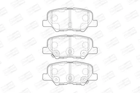 Колодки гальмівні дискові задні Citroen C4 AIRCROSS 10-|MAZDA 6 Estate (GJ, GL) 12- CHAMPION 573442CH