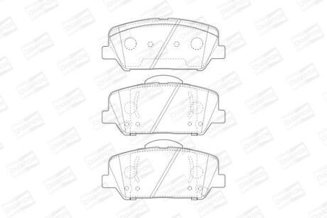 Колодки гальмівні дискові передні Kia Optima (10-), Ceed (15-)/Hyundai i30 (11-) CHAMPION 573447CH