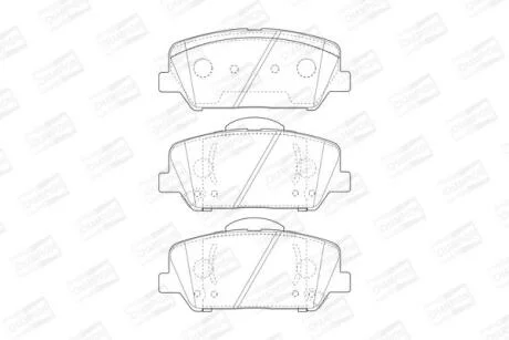 Колодки гальмівні дискові передні Kia Optima (10-), Ceed (15-)/Hyundai i30 (11-) CHAMPION 573447CH