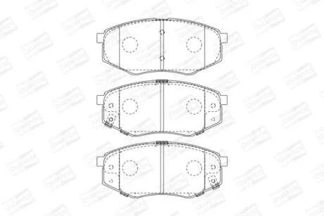 Колодки гальмівні дискові передні HYUNDAI ix20 (JC) 10-, SONATA VI (YF) 09-15|KIA SOUL I (AM) 09-14 CHAMPION 573454CH
