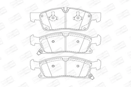 Колодки гальмівні дискові передні JEEP GRAND CHEROKEE IV (WK, WK2) CHAMPION 573459CH
