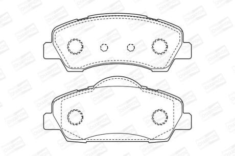 Колодки гальмівні дискові передні Citroen C4 (14-), C-ELYSEE (12-)/Peugeot 301 (12-) CHAMPION 573461CH
