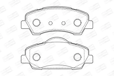 Колодки гальмівні дискові передні Citroen C4 (14-), C-ELYSEE (12-)/Peugeot 301 (12-) CHAMPION 573461CH