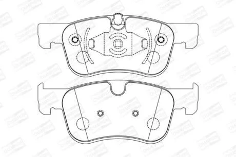 Колодки гальмівні дискові передні Citroen Berlingo (18-), C4 Picasso (13-)/ Opel Combo E CHAMPION 573604CH