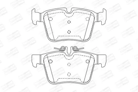Колодки гальмівні дискові задні MB C-Class (14-) CHAMPION 573609CH