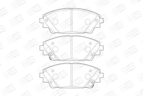 Колодки тормозные дисковые передние Mazda 3 (13-19) CHAMPION 573611CH