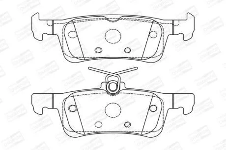 Колодки гальмівні дискові задні Peugeot 308 II CHAMPION 573613CH