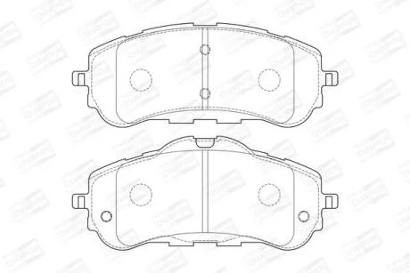 Колодки гальмівні дискові передні Citroen Berlingo (18-)/Peugeot 308 (15-), Partner (18-) CHAMPION 573620CH