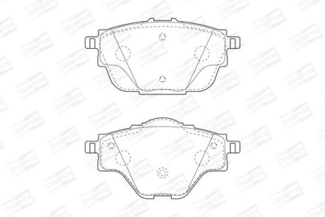 Колодки гальмівні дискові задні Citroen C4 (13-) CHAMPION 573622CH