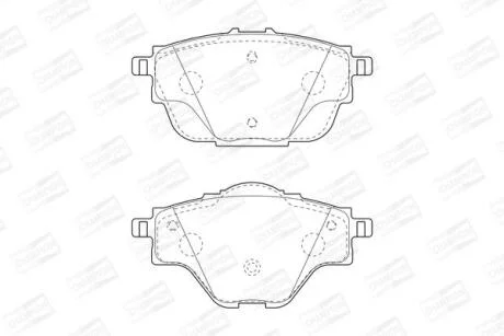 Колодки гальмівні дискові задні Citroen C4 (13-) CHAMPION 573622CH